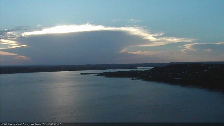 Lake Travis webcam, August 16, 2017 6:55 PM CT