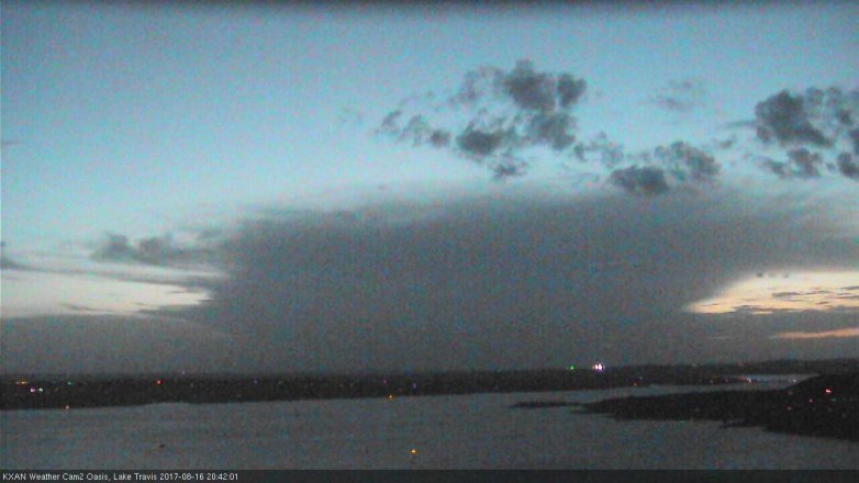 Lake Travis webcam, August 16, 2017 7:45 PM CT