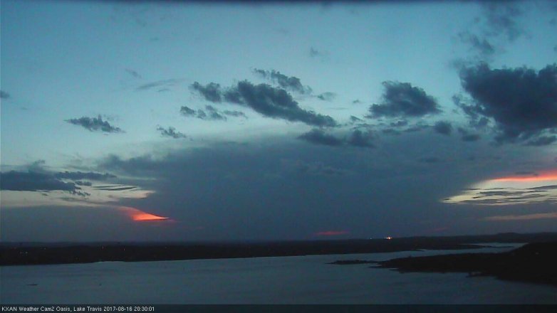 Lake Travis webcam, August 16, 2017 7:50 PM CT