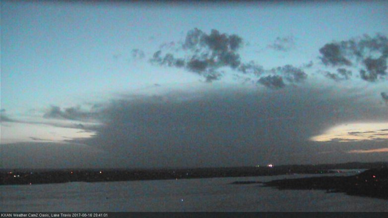 Lake Travis webcam, August 16, 2017 7:55 PM CT