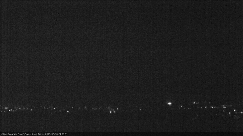 Lake Travis webcam, August 16, 2017 8:50 PM CT
