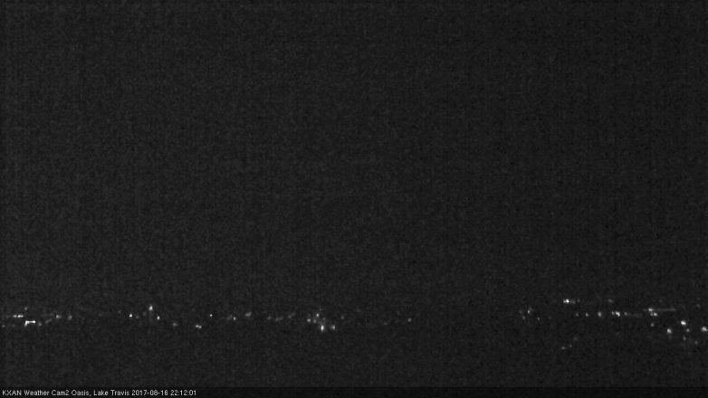 Lake Travis webcam, August 16, 2017 9:40 PM CT