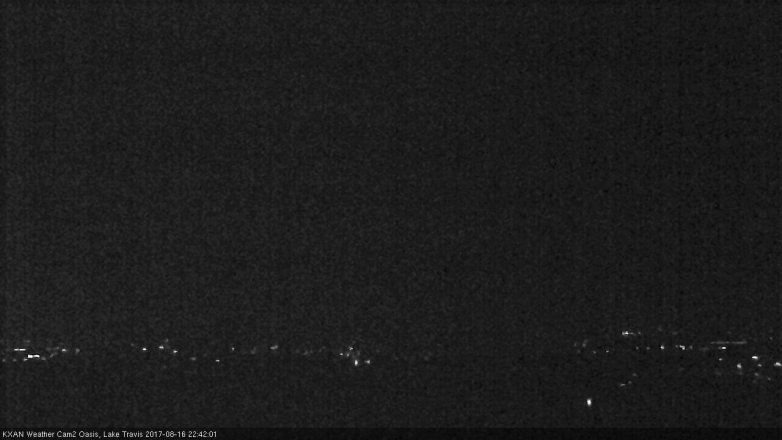 Lake Travis webcam, August 16, 2017 10:05 PM CT