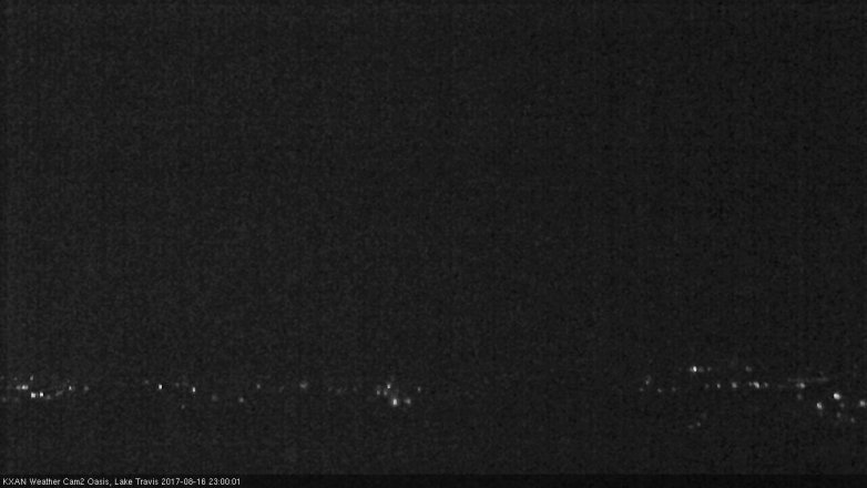 Lake Travis webcam, August 16, 2017 10:15 PM CT