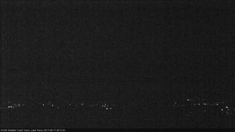 Lake Travis webcam, August 16, 2017 11:15 PM CT
