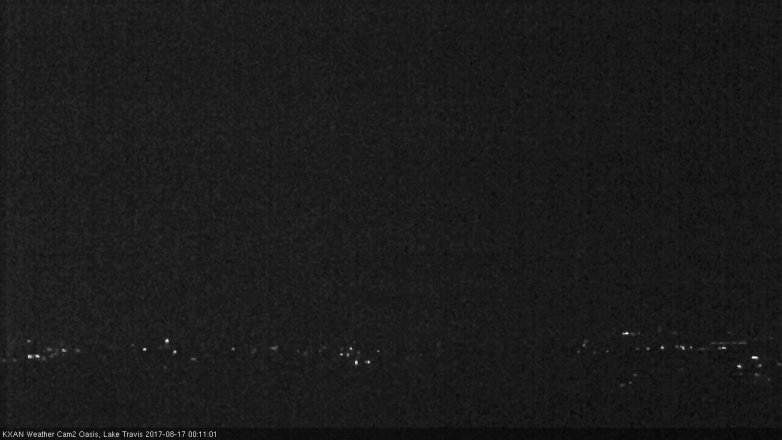Lake Travis webcam, August 16, 2017 11:20 PM CT