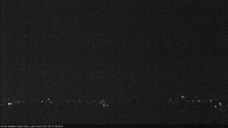 Lake Travis webcam, August 16, 2017 11:25 PM CT
