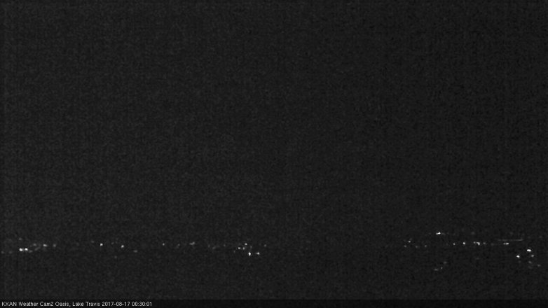 Lake Travis webcam, August 16, 2017 11:45 PM CT