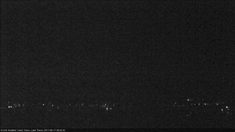 Lake Travis webcam, August 16, 2017 11:50 PM CT