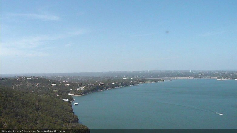 Lake Travis webcam, August 17, 2017 11:00 AM CT
