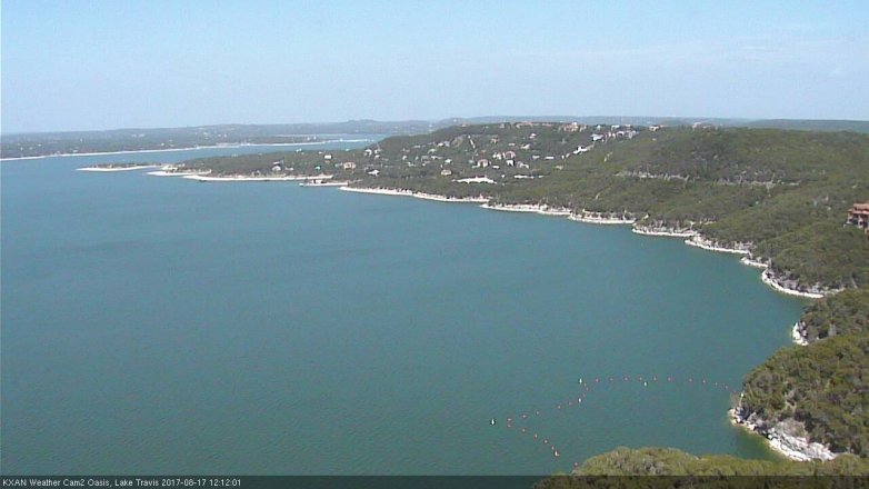 Lake Travis webcam, August 17, 2017 11:40 AM CT