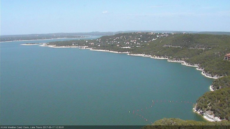 Lake Travis webcam, August 17, 2017 11:45 AM CT