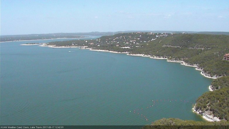 Lake Travis webcam, August 17, 2017 11:55 AM CT