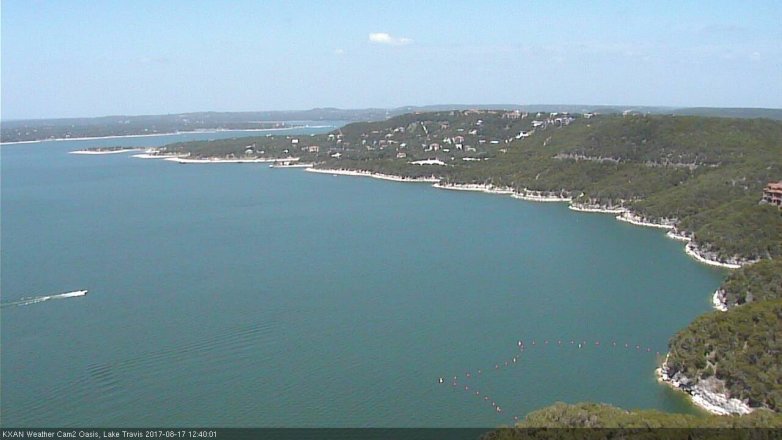 Lake Travis webcam, August 17, 2017 12:05 PM CT
