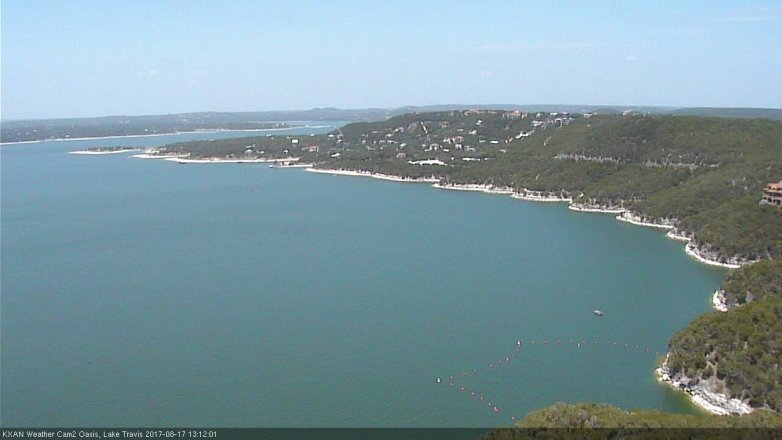 Lake Travis webcam, August 17, 2017 12:30 PM CT
