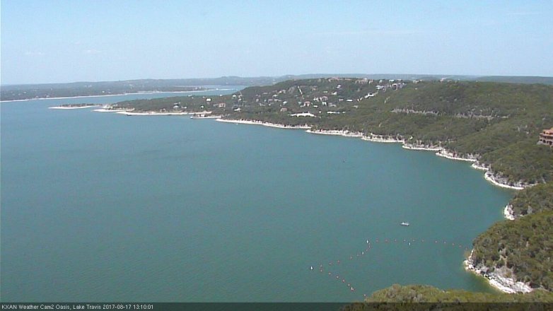 Lake Travis webcam, August 17, 2017 12:35 PM CT