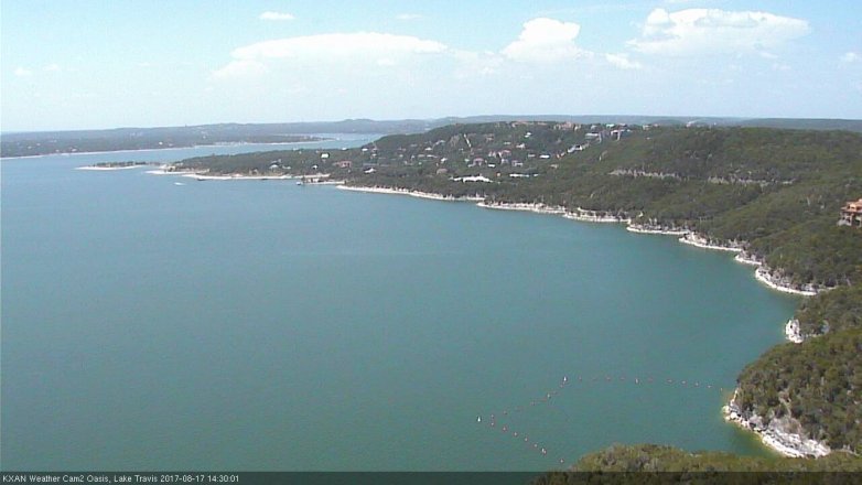 Lake Travis webcam, August 17, 2017 2:00 PM CT