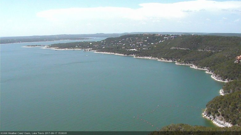 Lake Travis webcam, August 17, 2017 2:05 PM CT