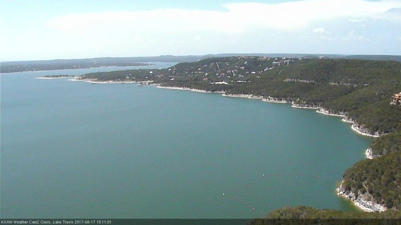 Lake Travis webcam, August 17, 2017 2:25 PM CT