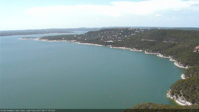 Lake Travis webcam, August 17, 2017 2:40 PM CT