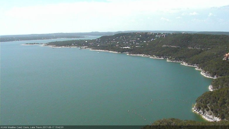 Lake Travis webcam, August 17, 2017 2:55 PM CT