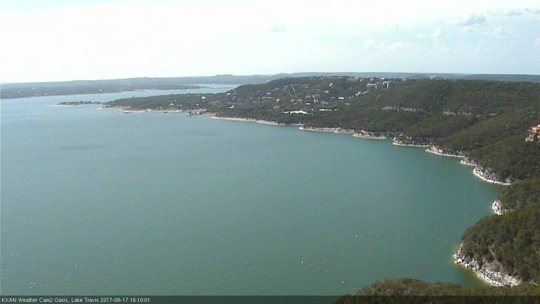 Lake Travis webcam, August 17, 2017 3:30 PM CT