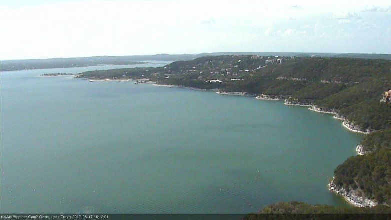 Lake Travis webcam, August 17, 2017 3:35 PM CT