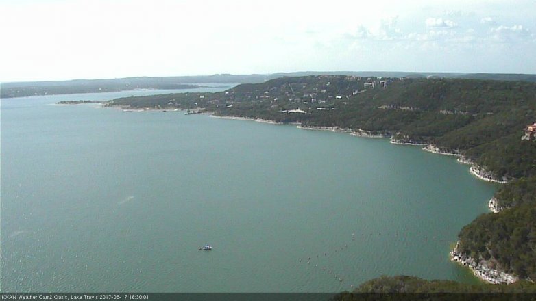 Lake Travis webcam, August 17, 2017 3:55 PM CT