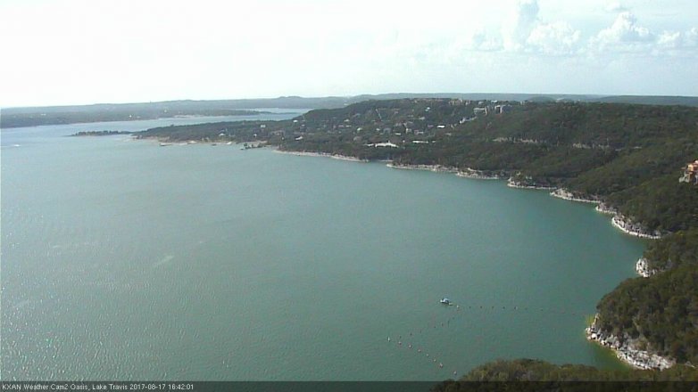 Lake Travis webcam, August 17, 2017 4:00 PM CT