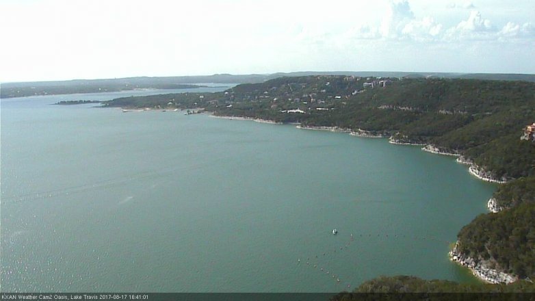 Lake Travis webcam, August 17, 2017 4:05 PM CT
