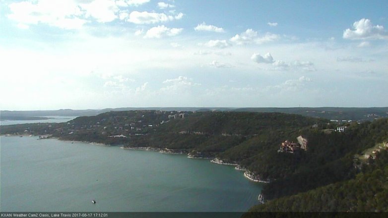 Lake Travis webcam, August 17, 2017 4:25 PM CT
