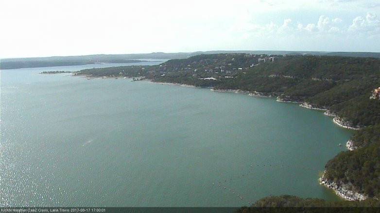 Lake Travis webcam, August 17, 2017 4:30 PM CT