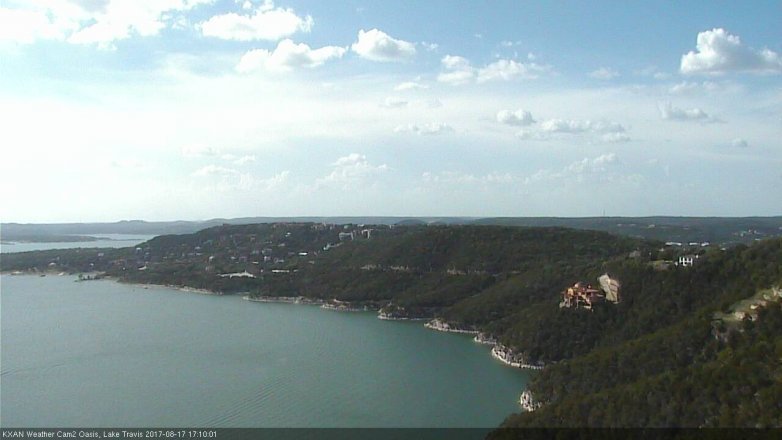 Lake Travis webcam, August 17, 2017 4:40 PM CT