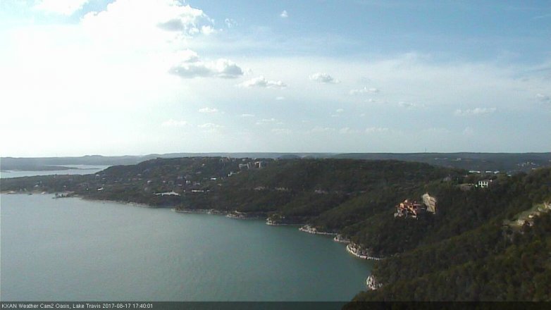 Lake Travis webcam, August 17, 2017 4:45 PM CT