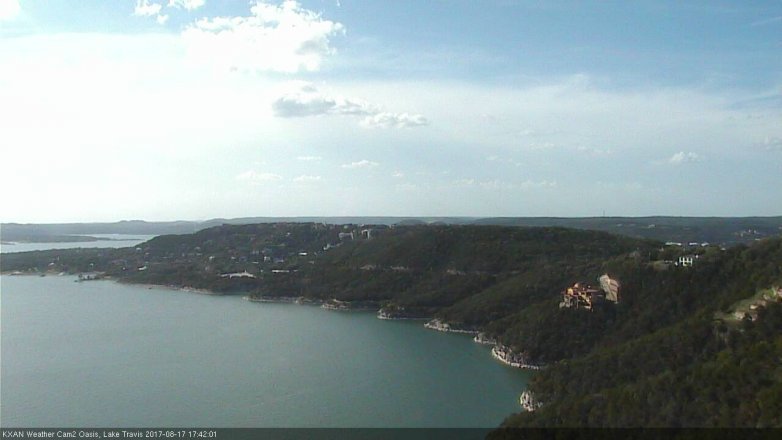 Lake Travis webcam, August 17, 2017 4:50 PM CT