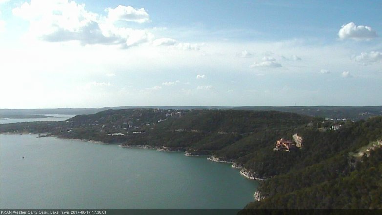 Lake Travis webcam, August 17, 2017 4:55 PM CT