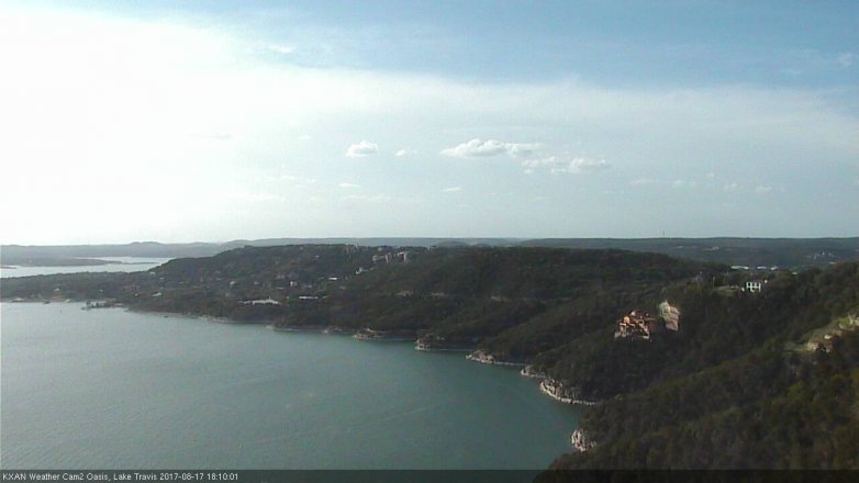 Lake Travis webcam, August 17, 2017 5:25 PM CT