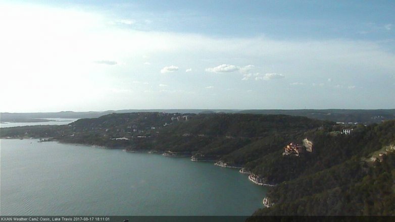 Lake Travis webcam, August 17, 2017 5:40 PM CT
