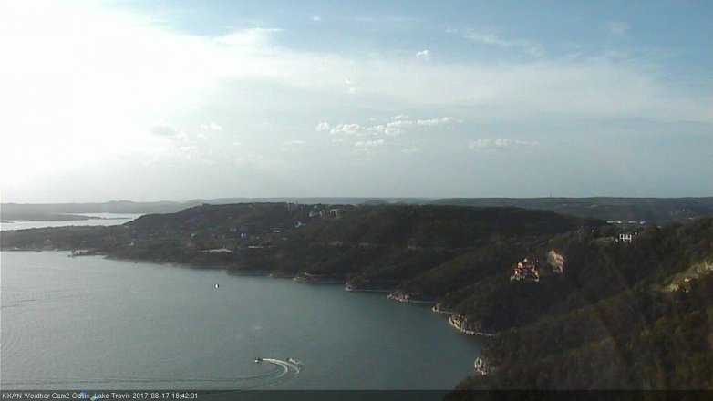 Lake Travis webcam, August 17, 2017 6:10 PM CT