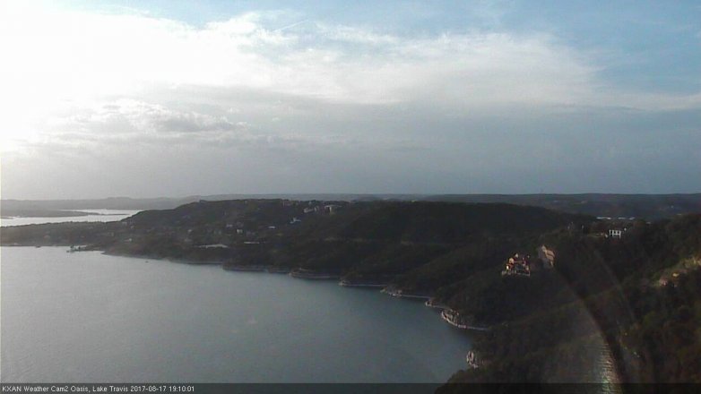 Lake Travis webcam, August 17, 2017 6:20 PM CT