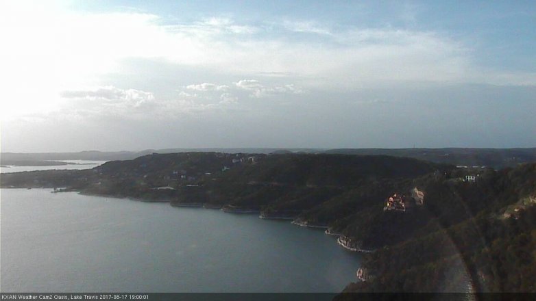 Lake Travis webcam, August 17, 2017 6:30 PM CT