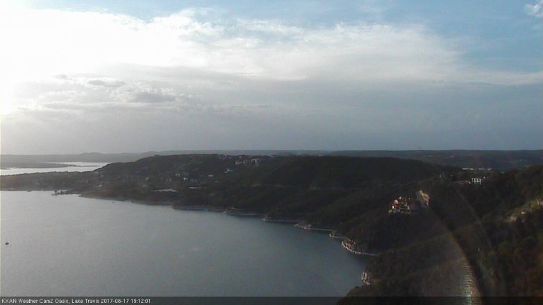 Lake Travis webcam, August 17, 2017 6:35 PM CT