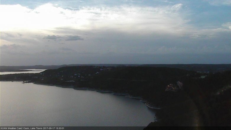 Lake Travis webcam, August 17, 2017 6:40 PM CT