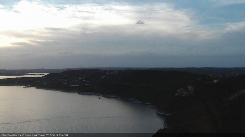 Lake Travis webcam, August 17, 2017 7:00 PM CT