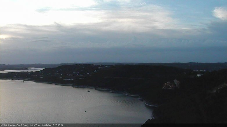 Lake Travis webcam, August 17, 2017 7:20 PM CT
