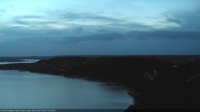 Lake Travis webcam, August 17, 2017 7:35 PM CT