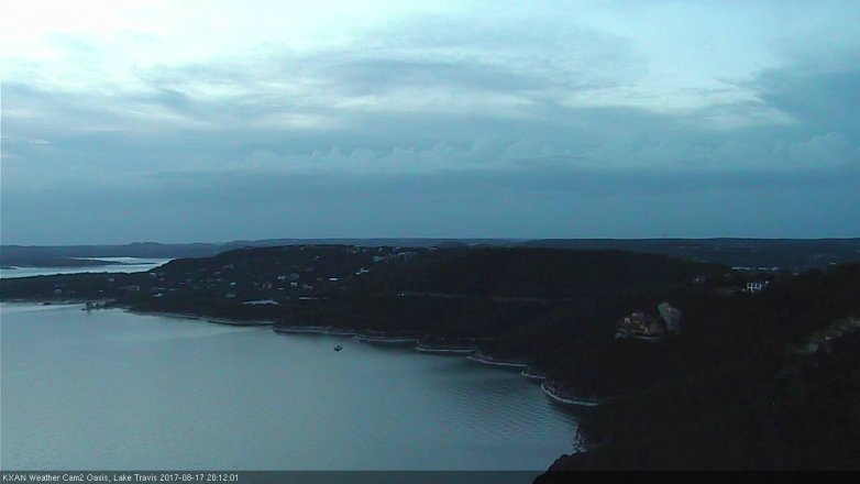 Lake Travis webcam, August 17, 2017 7:40 PM CT