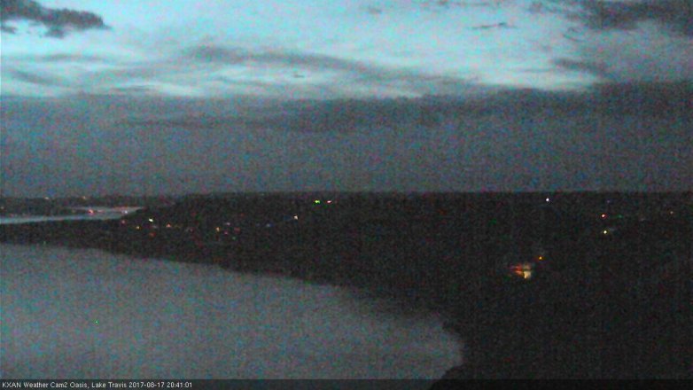 Lake Travis webcam, August 17, 2017 8:05 PM CT