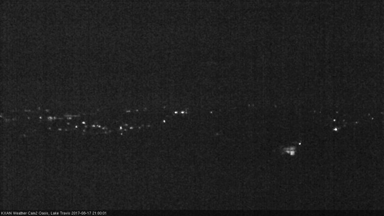 Lake Travis webcam, August 17, 2017 8:30 PM CT