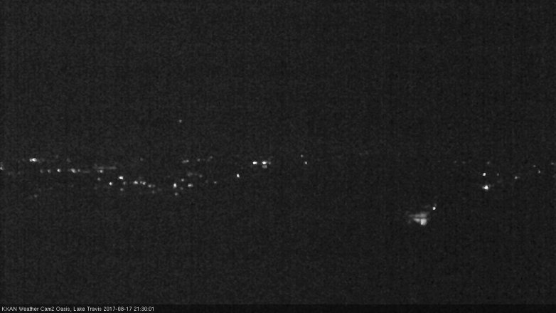 Lake Travis webcam, August 17, 2017 9:00 PM CT